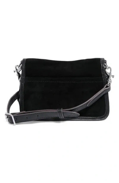 Aimee Mini Great Escape Suede Crossbody Bag In Black