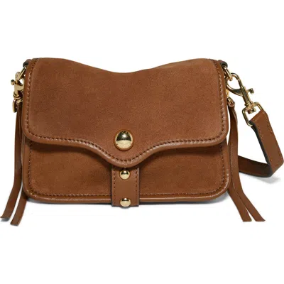 Aimee Mini Great Escape Suede Crossbody Bag In Brown