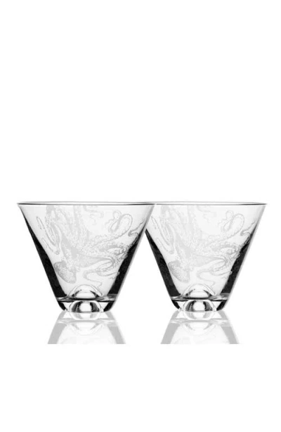 Caskata Lucy Stemless Martini Glasses, Set Of 2 In Transparent