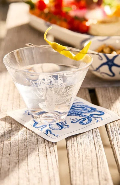 Caskata Lucy Stemless Martini Glasses, Set Of 2 In Transparent