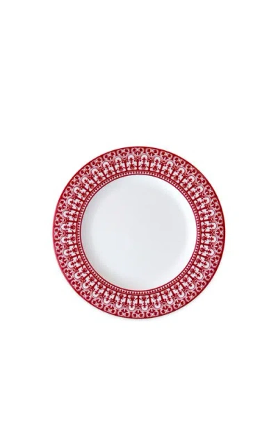 Caskata Casablanca Crimson Rimmed Dinner Plate In Red