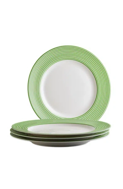 Caskata Newport Verde Stripe Dinner Plate In Green