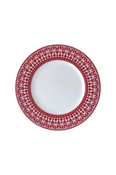 Caskata Casablanca Crimson Rimmed Dinner Plate In Red