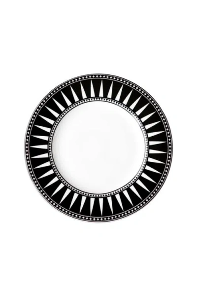 Caskata Marrakech Rimmed Dinner Plate In Black