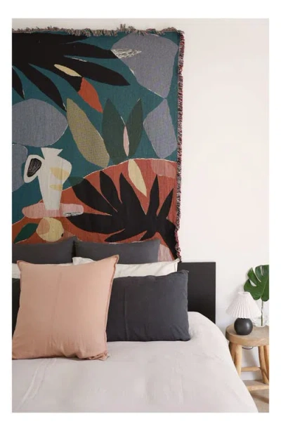 Slowdown Studio Woven Throw Blanket In Blue