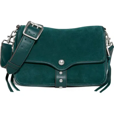 Aimee Great Escape Suede Crossbody Bag In Green