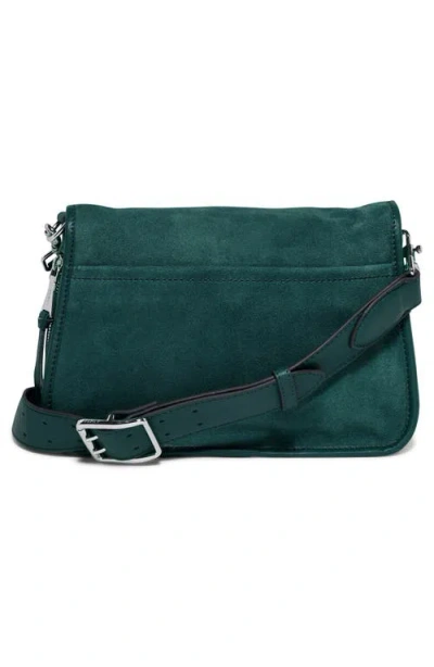 Aimee Great Escape Suede Crossbody Bag In Green