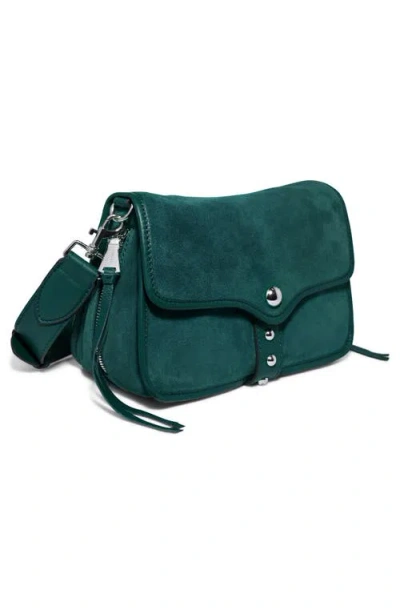 Aimee Great Escape Suede Crossbody Bag In Green