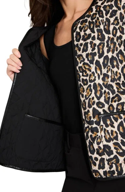 Tahari Asl Quilted Reversible Jacket In Black