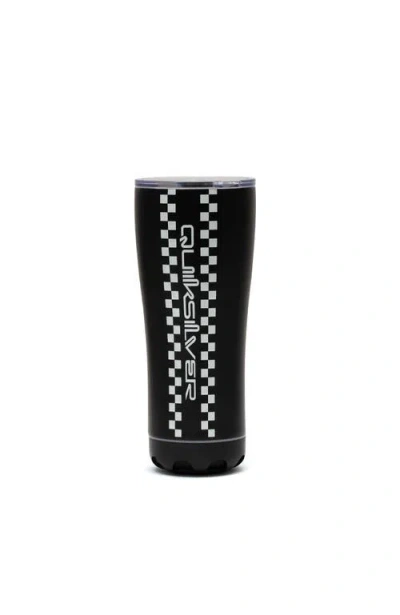 Quiksilver Zuma Double Wall Insulated 20oz. Stainless Steel Tumbler With Built-in Removeable Led Blu In Black