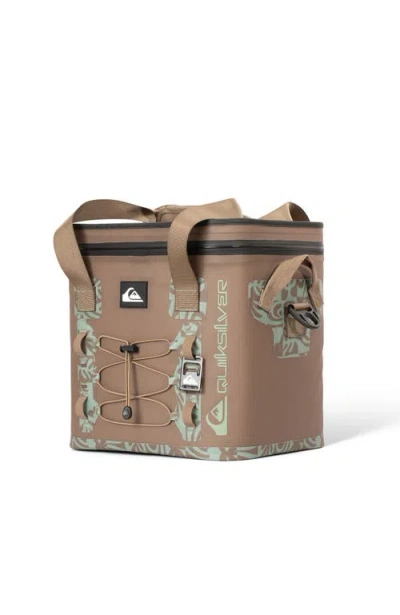 Quiksilver Shoreline 20l Multi-layer Insulated Box Cooler With Bottle Opener In Brown