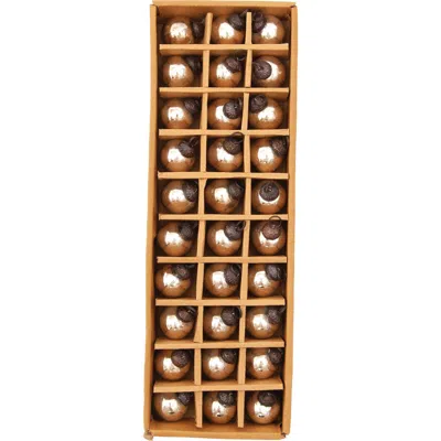 Storied Home 30-piece Mercury Glass Ball Ornament Set, Silver In Gold