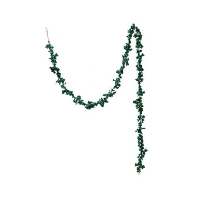 Storied Home Foam And Glitter Ball Garland In Green