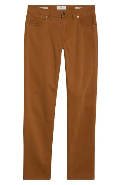Brax Cadiz Marathon Cotton Stretch Twill Straight Leg Pants In Brown