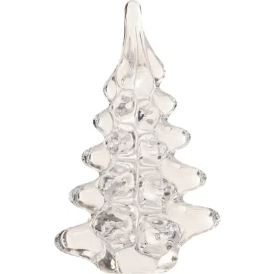 Storied Home Decorative Glass Christmas Tree, Clear In Transparent