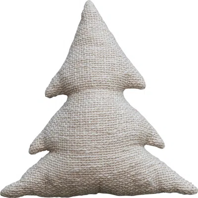 Storied Home Cotton Tree Shaped Pillow, Natural In Neutral
