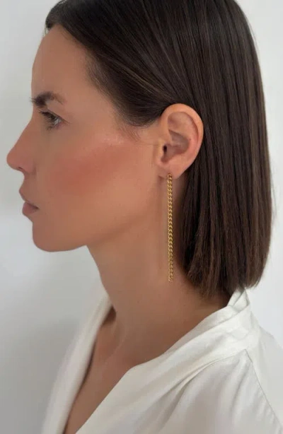St. Moran Curb Chain Drop Earrings In Gold