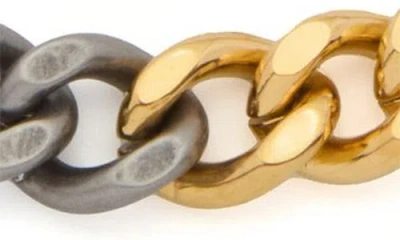 St. Moran Two-tone Curb Chain Necklace In Multi