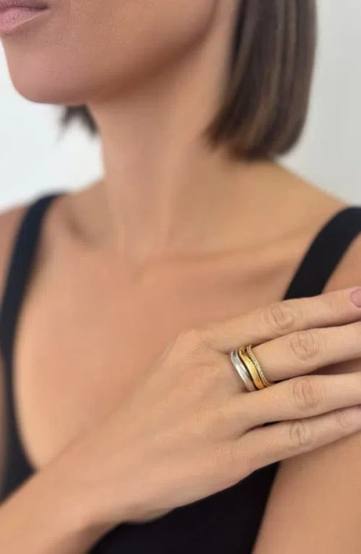 St. Moran Set Of 3 Wavy Band Rings In Multi