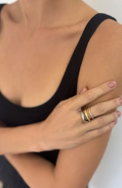 St. Moran Set Of 3 Wavy Band Rings In Multi