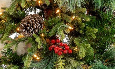 Ditz Designs Winter Wonderland Frolic Polar Bear Decoration In Green