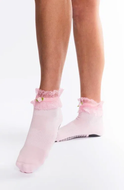 Arebesk Diana Ruffle Assorted 2-pack Grip Socks In Multi