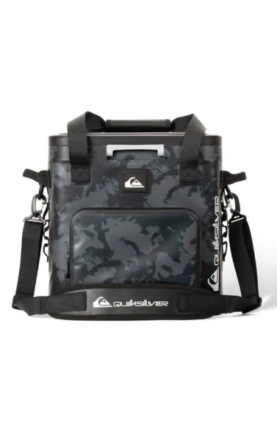 Quiksilver Coastal 20l Multi-layer Insulated Zipperless Box Cooler With Bottle Opener In Black
