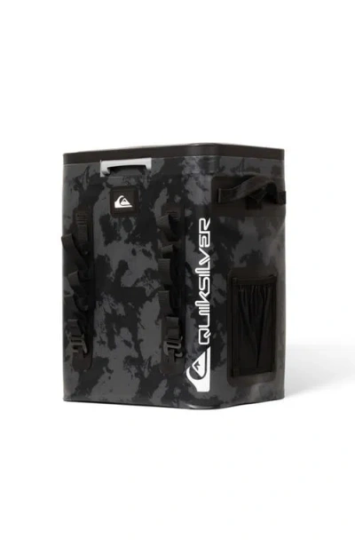 Quiksilver Coastal 20l Multi-layer Insulated Zipperless Cooler Backpack With Bottle Opener In Black