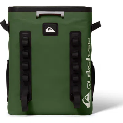 Quiksilver Coastal 20l Multi-layer Insulated Zipperless Cooler Backpack With Bottle Opener In Green
