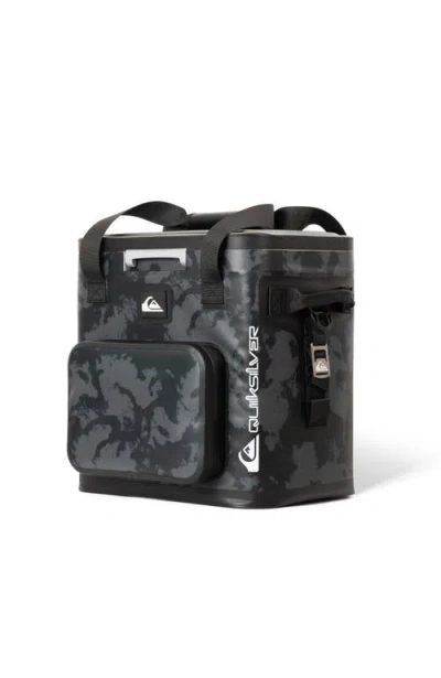 Quiksilver Coastal 20l Multi-layer Insulated Zipperless Box Cooler With Bottle Opener In Black