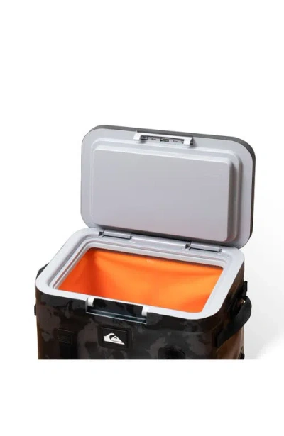 Quiksilver Coastal 20l Multi-layer Insulated Zipperless Cooler Backpack With Bottle Opener In Black