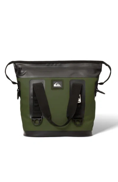 Quiksilver Coastal 20l Multi-layer Insulated Tote Cooler Bag With Bottle Opener In Green