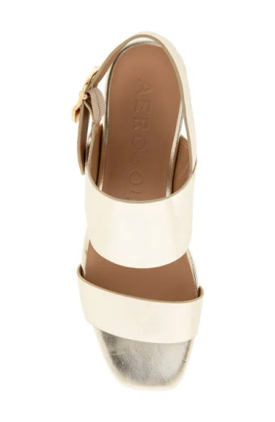 Aerosoles Prym Slingback Platform Sandal In Gold