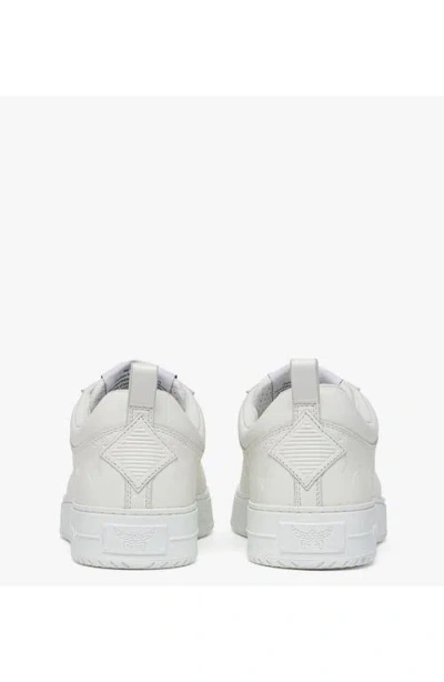 Mcm Neo Terrain Lo Sneakers In Monogram Leather In White