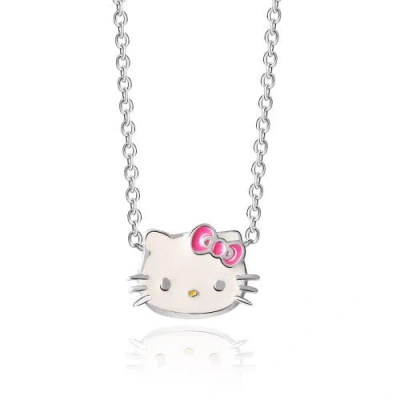 Hello Kitty Sterling Silver Enamel Necklace In Multi