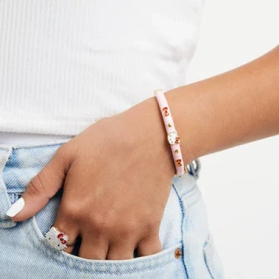 Hello Kitty Enamel Hinge Bangle Bracelet, 6.5 Inches In Multi
