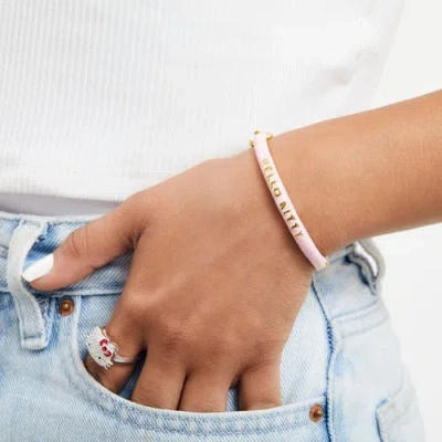 Hello Kitty Enamel Hinge Bangle Bracelet, 6.5 Inches In Multi
