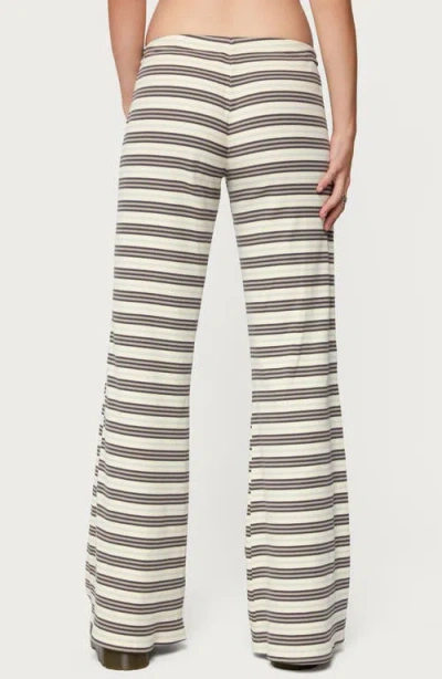 Edikted Avalie Striped Ribbed Pants In Multi