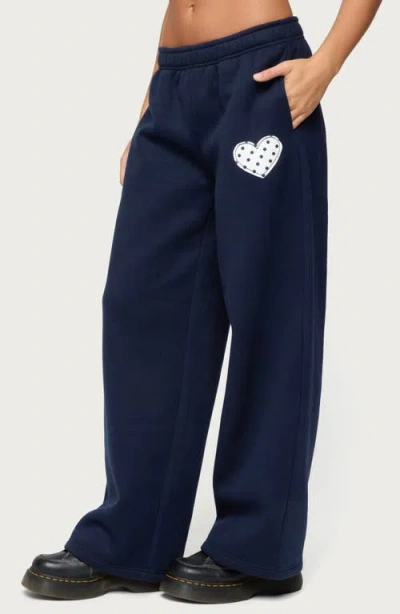Edikted I Heart London Sweatpants In Blue