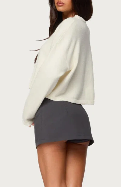 Edikted Martini Club Crewneck Sweater In White