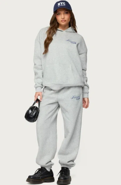 Edikted Leisure Club Sweatpants In Gray
