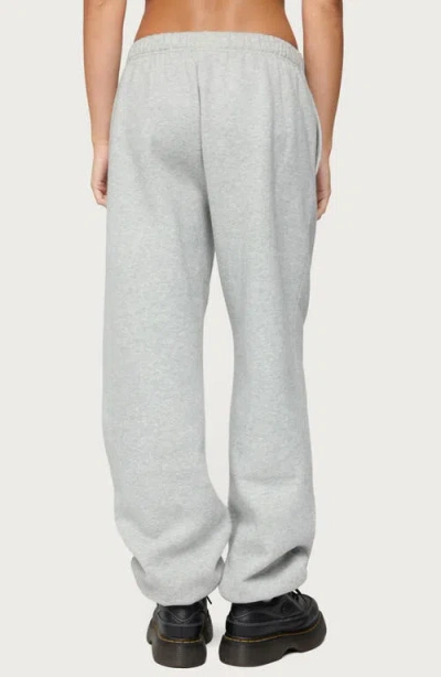 Edikted Leisure Club Sweatpants In Gray