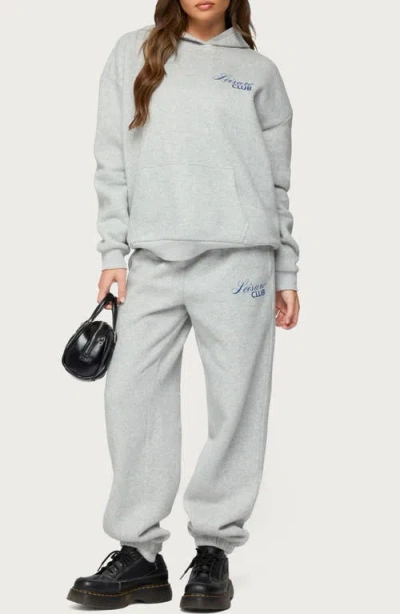 Edikted Leisure Club Hoodie In Gray