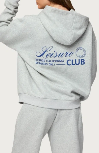 Edikted Leisure Club Hoodie In Gray