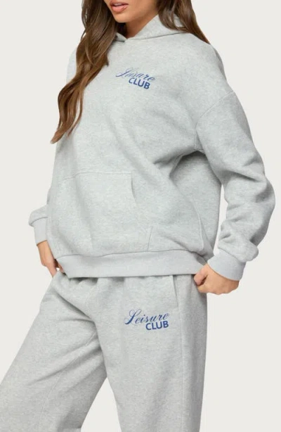 Edikted Leisure Club Hoodie In Gray