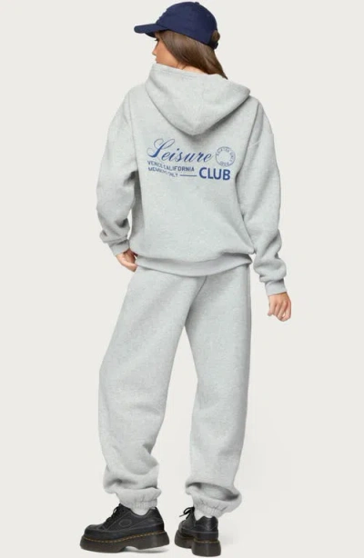 Edikted Leisure Club Hoodie In Gray