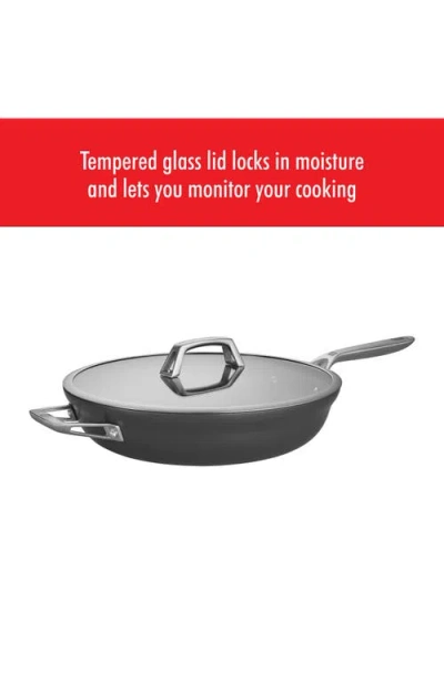 Zwilling Motion Hard Anodized Nonstick 13-inch Deep Fryer In Black