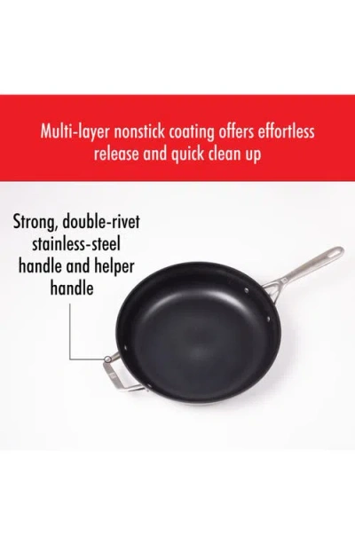 Zwilling Motion Hard Anodized Nonstick 13-inch Deep Fryer In Black