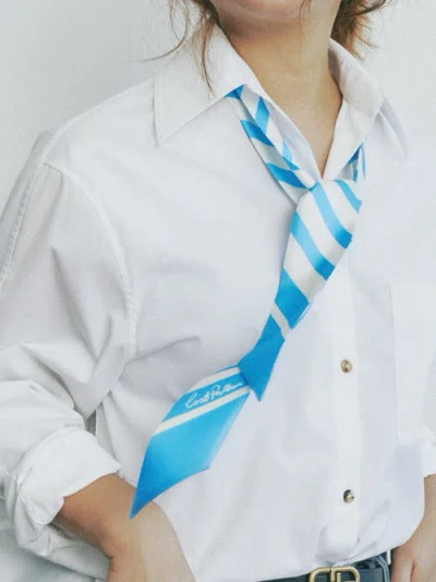 Lost Pattern Nyc "la Mariniere" Silk Skinny Scarf In Multi