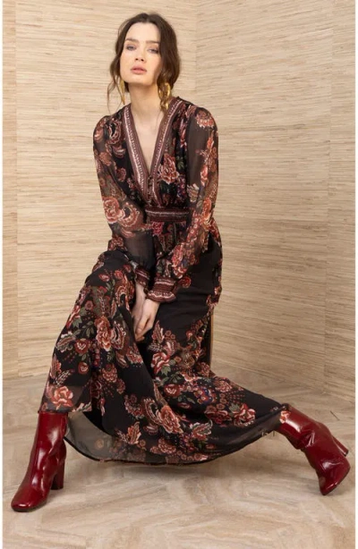 Hale Bob Paityn Chiffon Maxi Dress In Multi